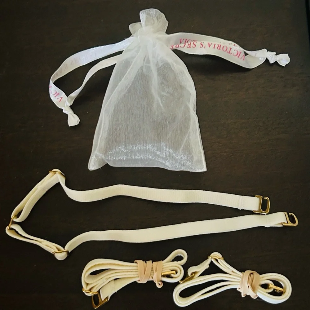 🫶 Vintage Bra Straps PINK Victoria's Secret Collection With Keychain